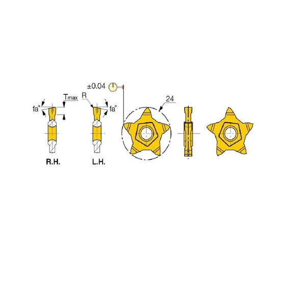 Pastilha Bedame Penta 1,0 24N100J006 1008 6003093 - Iscar