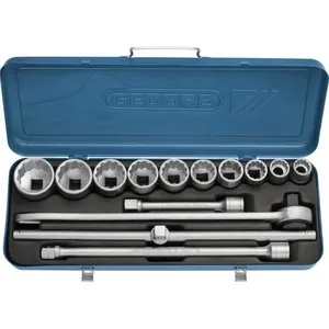 Jogo de soquetes estriados unit drive de 3/4" 14 peças D32EMU - GEDORE