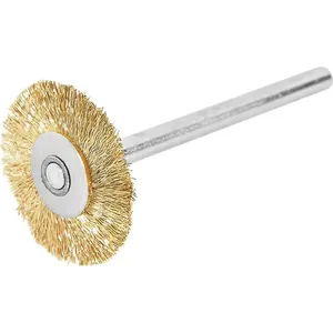 Escova Circular com Haste para Microrretífica em Latão 20mm - VONDER