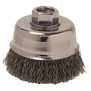 Escova Copo Aço Ondulado 75mm M14 Fio 0,35mm 14000Rpm - Weiler