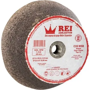 Rebolo copo cônico 127,0 mm x 50,8 mm rosca M14 grão 36 M5B 1093 REI