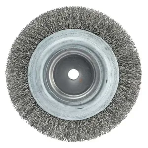Escova Circular Ondulada Inox 150x13mm Furo 13mm - Abrasfer