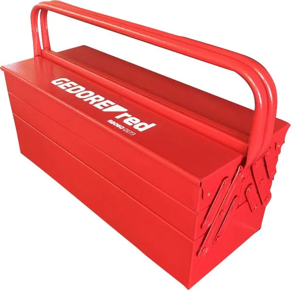 Caixa metálica sanfonada 5 gavetas 50cmx33cmx19,5cm 25 kgf - GEDORE RED