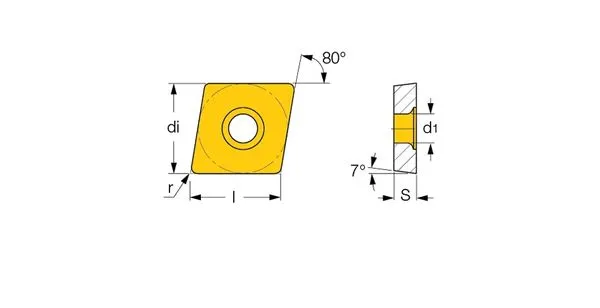 Pastilha Superior CCMT060204-SM IC8250 5508088 - Iscar