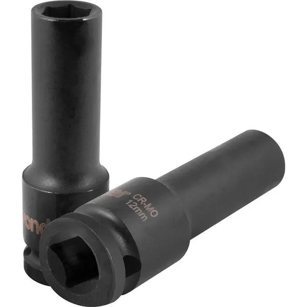 Soquete Sextavado Impacto Longo 1/2"x12mm Cromo Molibdênio - VONDER