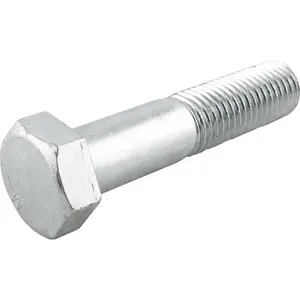 Parafuso sextavado zincado 7/8" x 5" UNC rosca parcial 10 peças - VONDER