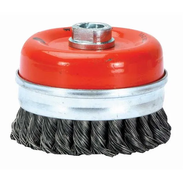 Escova copo em aço trançado 127 mm M14 fio 0,5 mm 8.500 rpm 13G502 - WALTER
