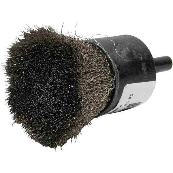 Escova pincel aço ondulado 19 mm haste 6,0 mm fio 0,50 mm - WEILER