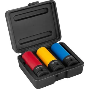 Jogo de Soquetes Impacto Longo 1/2" para Rodas Liga Leve 3 Peças - VONDER