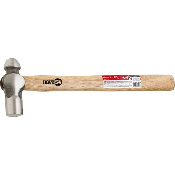 Martelo Bola 650g Polido com Cabo de Madeira - NOVE54