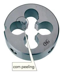 Cossinete Aço Rápido UNF 9/16x38mm 18 Fios com Peeling DIN 223B