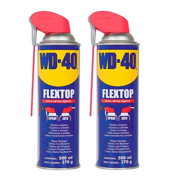 Kit 2 Lubrificantes Spray Flextop 500ml WD-40