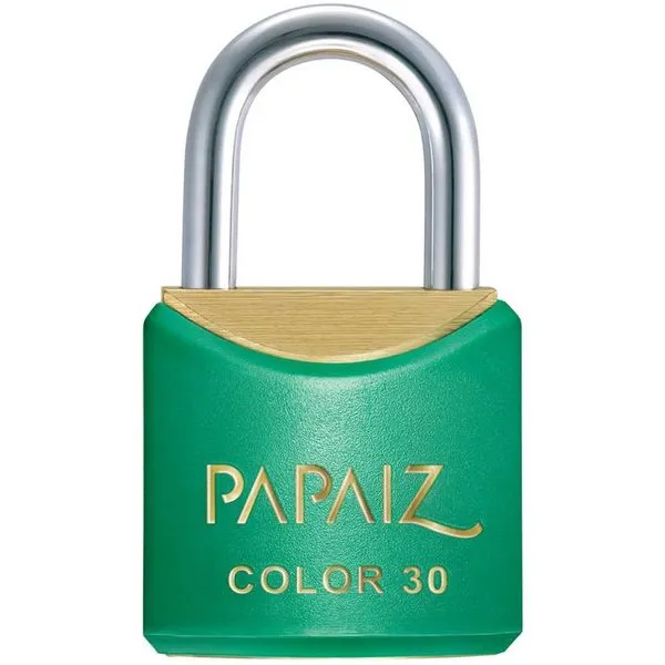 Cadeado de latão plastificado 20 mm CR 20 verde 0102200SMVD - PAPAIZ