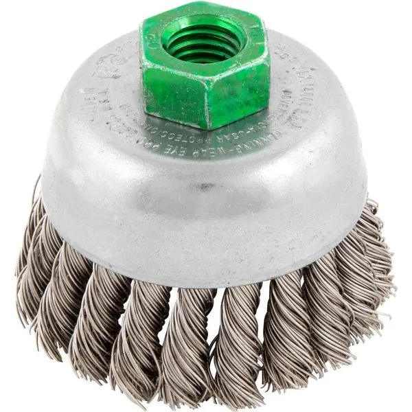 Escova copo 70mm M14 Aço inox - Weiler