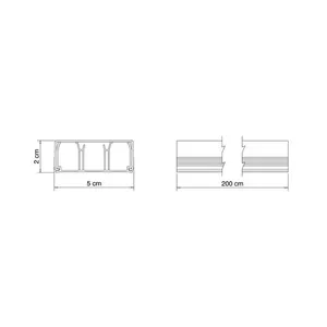 Canaleta 50 x 20 x 2000 mm Tramontina Branca Fita Dupla