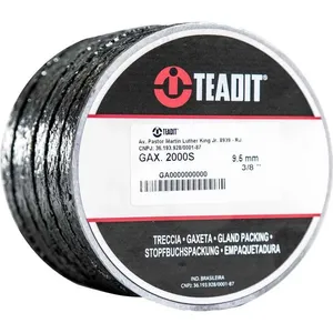 Gaxeta quadrada de grafite flexível 12,7 mm - 1/2" 2 kg 2000 S - TEADIT