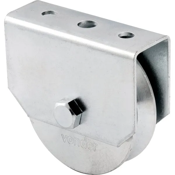 Roldana para Portão 2.1/2" Tipo V Aço Zincado Caixa Fechada - VONDER