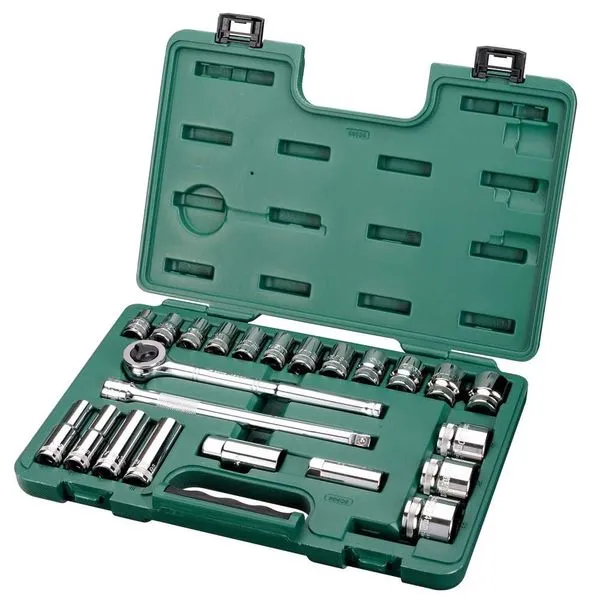 SOQUETE JOGO COM 23 PEÇAS 1/2" 10A34MM ST09526 SATA