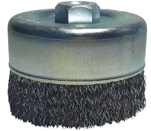 Escova Copo Aço Ondulado 75x M14 com Fio 0,5mm 8500RPM 7500 - Abrasfer