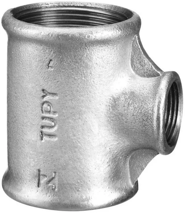 Tê de redução ferro galvanizado 3/4" x 1/2" BSP 124562933 - TUPY