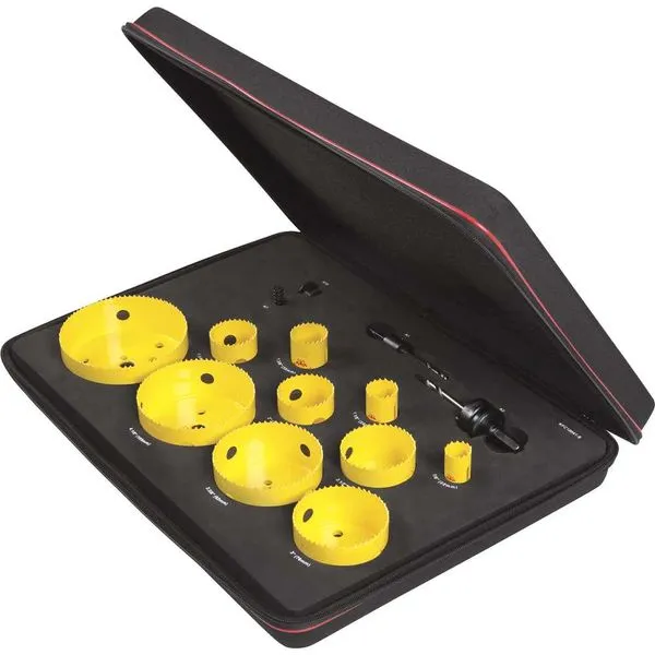 Jogo de serras copo bimetal em aço rápido 14 peças KFC11041-S - STARRETT