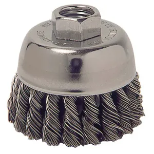 Escova Circular de Inox Trançado 115x12mm Fio 0,50mm 12500RPM 37324 - Weiler