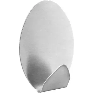 Gancho adesivo oval em inox 2 peças - VONDER