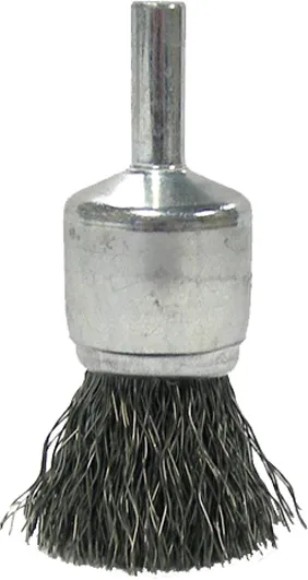 Escova pincel aço ondulado inox 19 mm haste 1/4" F.0,15 mm - WEILER