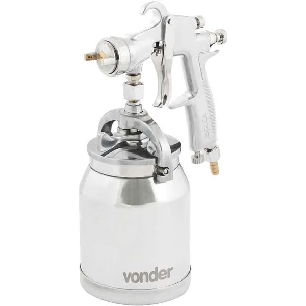 Pistola para Pintura Sucção 1,5mm PSV200 Caneca de Alumínio - VONDER
