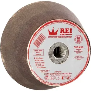 Rebolo copo cônico 101,6 mm x 50,8 mm rosca M14 grão 80 M5B 1095 REI