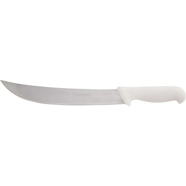 Faca para Carne Refile Aéreo 10" Lâmina Curvada Larga Inox STARRETT Branca