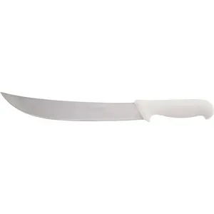 Faca para Carne Refile Aéreo 10" Lâmina Curvada Larga Inox STARRETT Branca