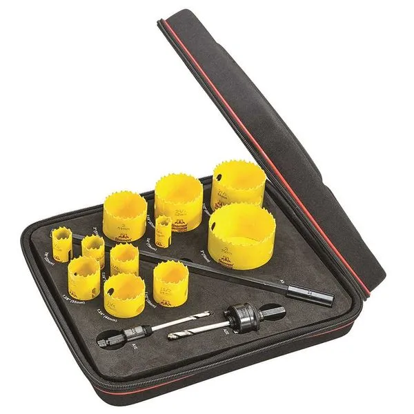 Jogo de serras copo bimetal em aço rápido 14 peças KDC11042-S - STARRETT