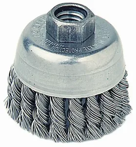 Escova copo em aço trançado 70 mm M14 fio 0,5 mm 13283 - WEILER