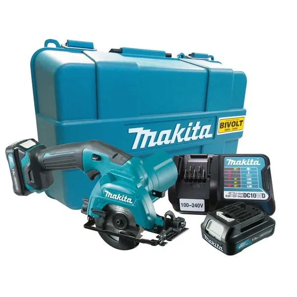 Serra circular a bateria 12V com carregador bivolt 2 baterias - MAKITA