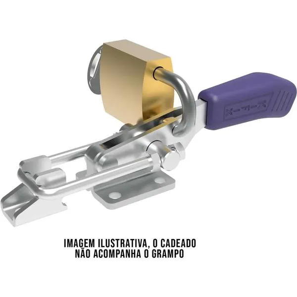 Grampo de aperto rápido tipo esticador 200 kgf com cabo KF743DC - KIFIX