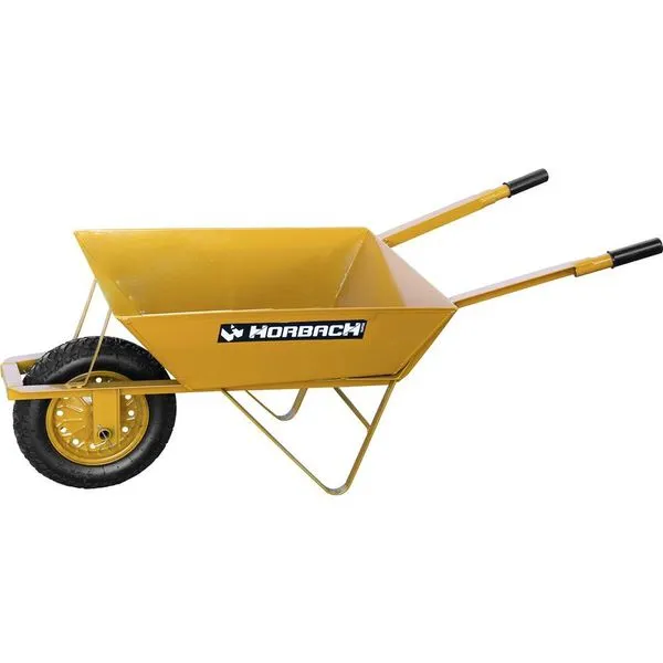 Carrinho de mão com pneu e câmara caçamba quadrada chapa 24 (0,60mm) HORBACH