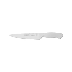 Faca Utility Tramontina Premium com Lamina em Aço Inox e Cabo de Polipropileno Branco 6"