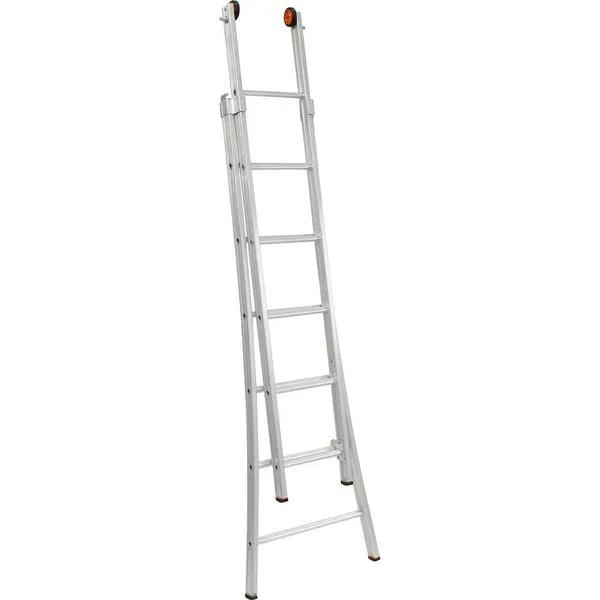 Escada Externa Abrir Alumínio 2,10x3,30M 12 Degraus sem Corda - Alulev