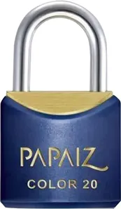 Cadeado Latão Plastificado 20mm CR 20 Azul - Papaiz