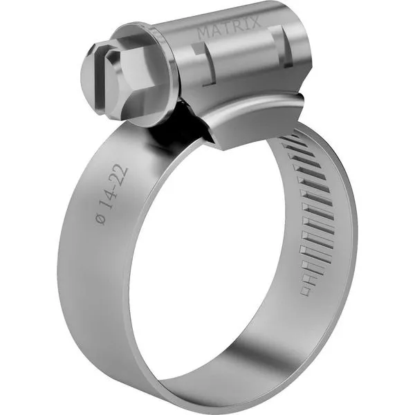 Abraçadeira com rosca sem fim 12mm a 16mm fita 9mm aço inox 304 com 10 peças METALMATRIX