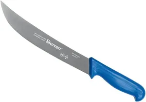 Faca para Carne Refile Aéreo 10" Lâmina Curvada Larga Inox STARRETT Azul