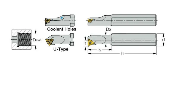 Suporte Rosca Interno SIR 0013 M16 para Pastilha 16IR - Iscar