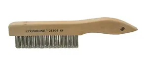 Escova Manual Inox 16x4mm Fio 0,30mm com Cabo de Madeira 25104 - Weiler