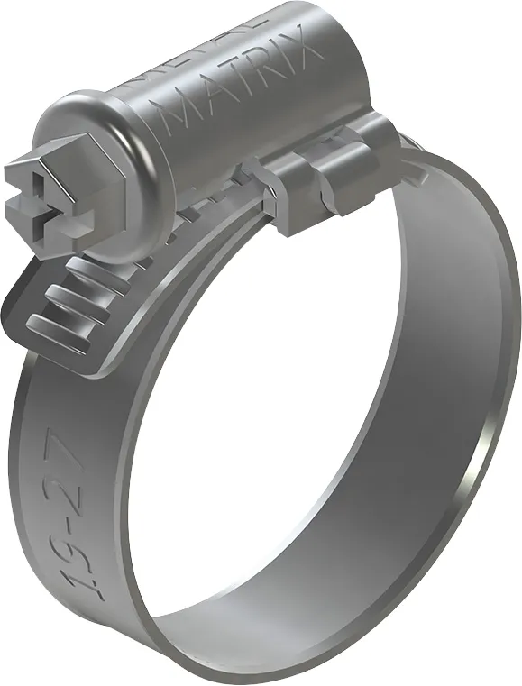 Abraçadeira rosca sem fim 19mm a 27mm fita 9mm com 10 peças METALMATRIX