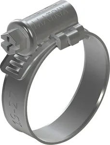 Abraçadeira rosca sem fim 19mm a 27mm fita 9mm com 10 peças METALMATRIX