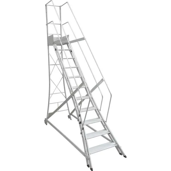 Escada trepadeira alumínio 3,50x3,55m 14 degraus+plataforma TR352 -ALULEV