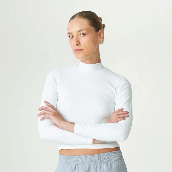 Blusa Manga Longa Fila Essentials Rib Feminina GG