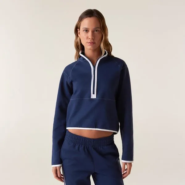 Casaco Fila Meio Zíper Cotton Blend Future Sports Feminino P