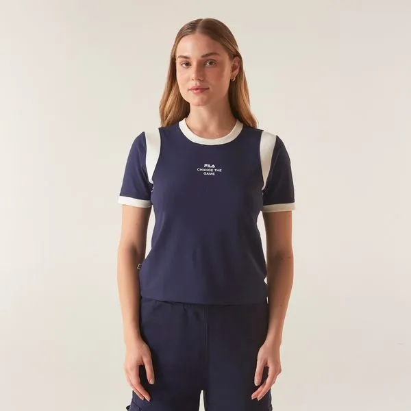 Blusa Fila Ribbed Letter Retro Feminina P